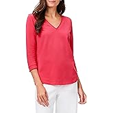 NIC+ZOE Women's 3/4 SLV Roll V Tee