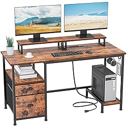 Furologee 47" Computer Desk with File Cabinet and