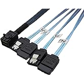 YIWENTEC Internal HD Mini SAS SFF-8643 Host to 4 SATA Target Hard Drive Cable (8643 SATA 1M)