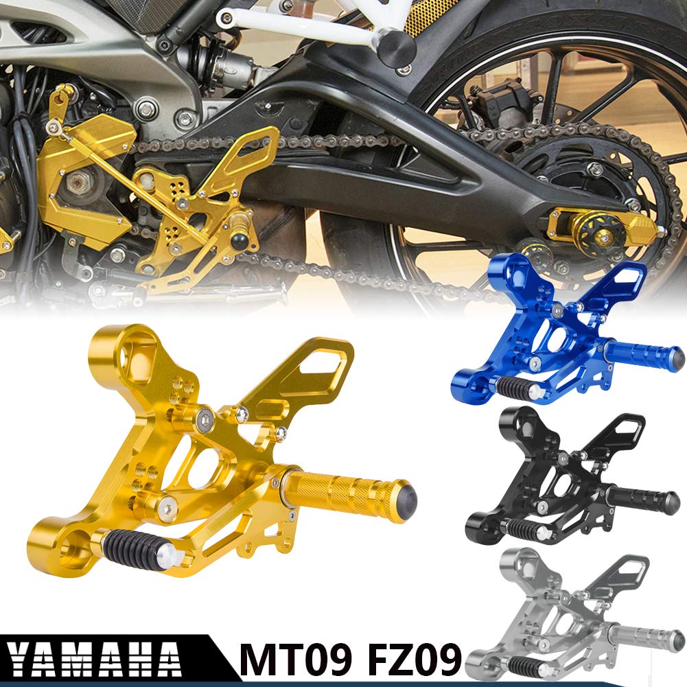 MT09 FZ09 Motorcycle Motorbike MT09 FZ09 FJ09 Adjustable CNC Rearsets Foot Peg Footrest Footpeg For 