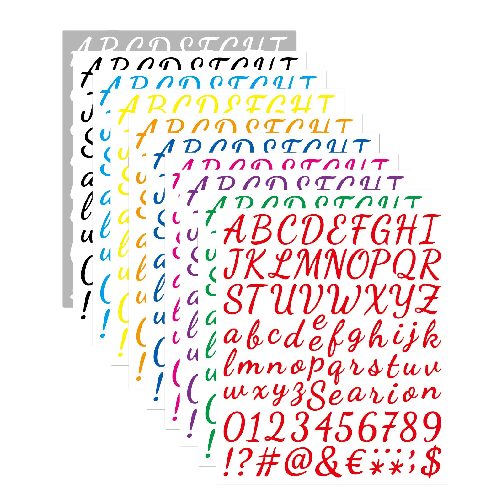 10 Sheets Letter Stickers 760 Alphabet Stickers,1 inch Vinyl Self-Adhesive Sticker Letters, Black Alphabets ABC Stickers and DIY Mailbox House Numbers, for Scrapbooking Stickers & Sticker Machines