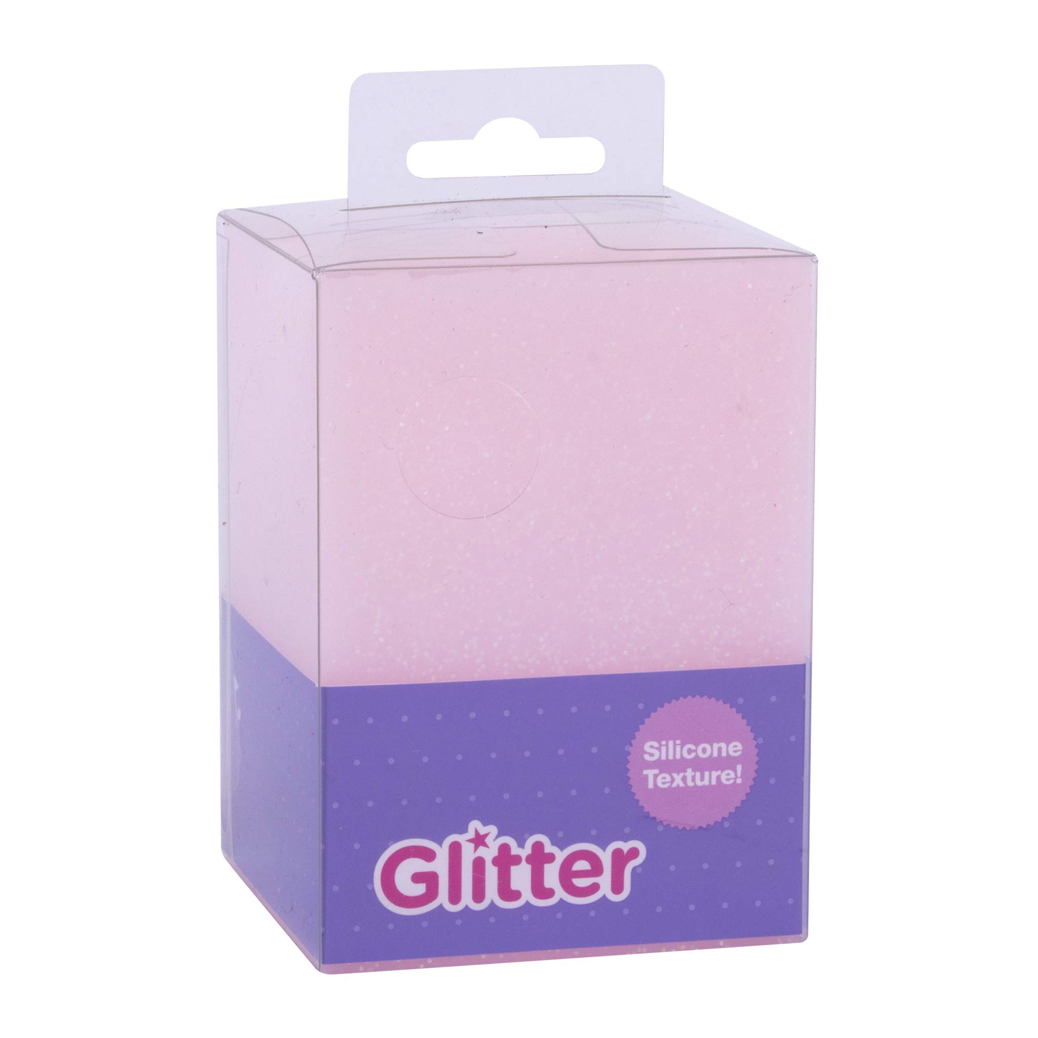 APLI 18754 Pink Glitter Collection Silicone Pencil Case 70 x 70 x 95 mm