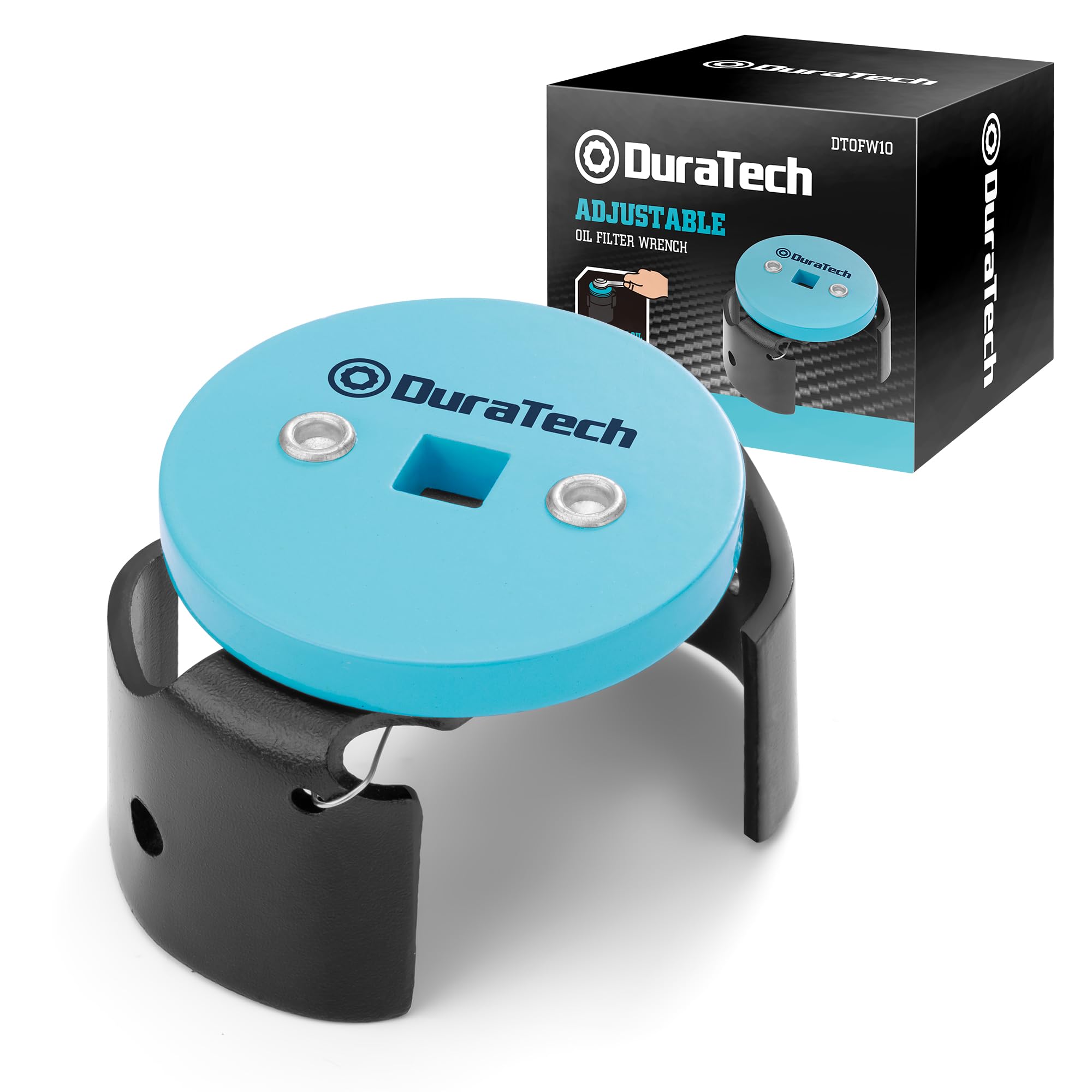 Photo 1 of DURATECH Adjustable Oil Filter Wrench, Universal Oil Filter Removal Tool for Removing Small to Medium-Sized Cap Style Filters, 2-1/2 to 3-1/8 Inches, 3/8" Drive