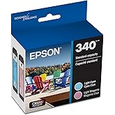 EPSON 340 Claria Photo HD Ink Standard Capacity 2 Colour Cartridge Combo Pack (T340922-S) Works with Expression Photo XP-8800