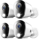Night Owl 4K Wired Security Cameras w/ 2-Way Audio (4-Pack), Indoor/Outdoor | Add-On for Compatible Systems (DVR Sold Separately); Visual Deterrent Design; US-Owned &amp; Operated Company; US-Based Servers