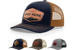 Mosestance Personalized Custom 112 Style Trucker Leather Patch Hat for Men & Women
