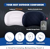 HIKENTURE Ultralight Inflatable Pillow Navy with Removable Cover view 2