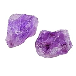 Apengshi Brazil Amethyst 2PCS Natural Rough Rocks