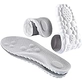 4D Cloud Technology Insole - Super Soft Comfort Insoles, Soft Foot Protection Cloud Feeling Insole, U-Shape Memory Foam Insoles, 4D Sports Memory Foam Insoles (Gray, Men 10.5-11.5/Women 12-13)