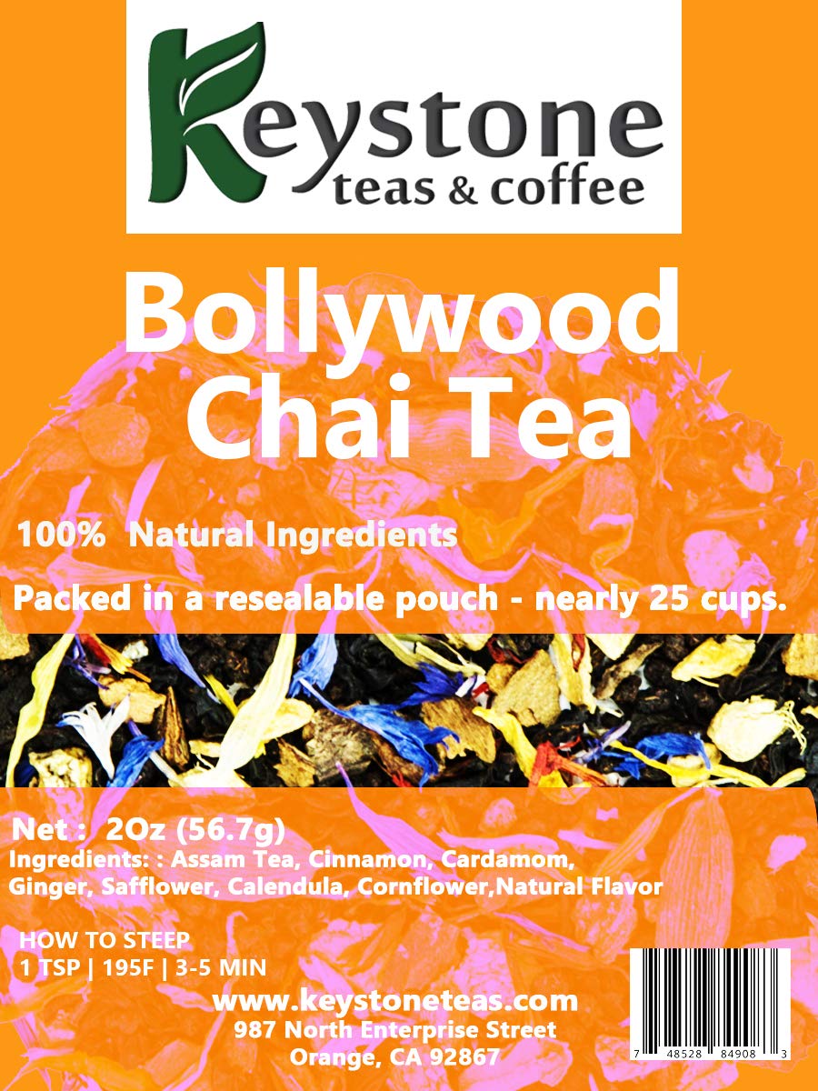 Bollywood Chai &ndash; Mixed spiced tea 2 Oz (20 Cups) Natural Ingredients:Ginger and cardamom tea- Ginger tea &ndash; Masala chai &ndash;Ginger and cinnamon tea &ndash; Cardamom tea &ndash; Masala chai powder