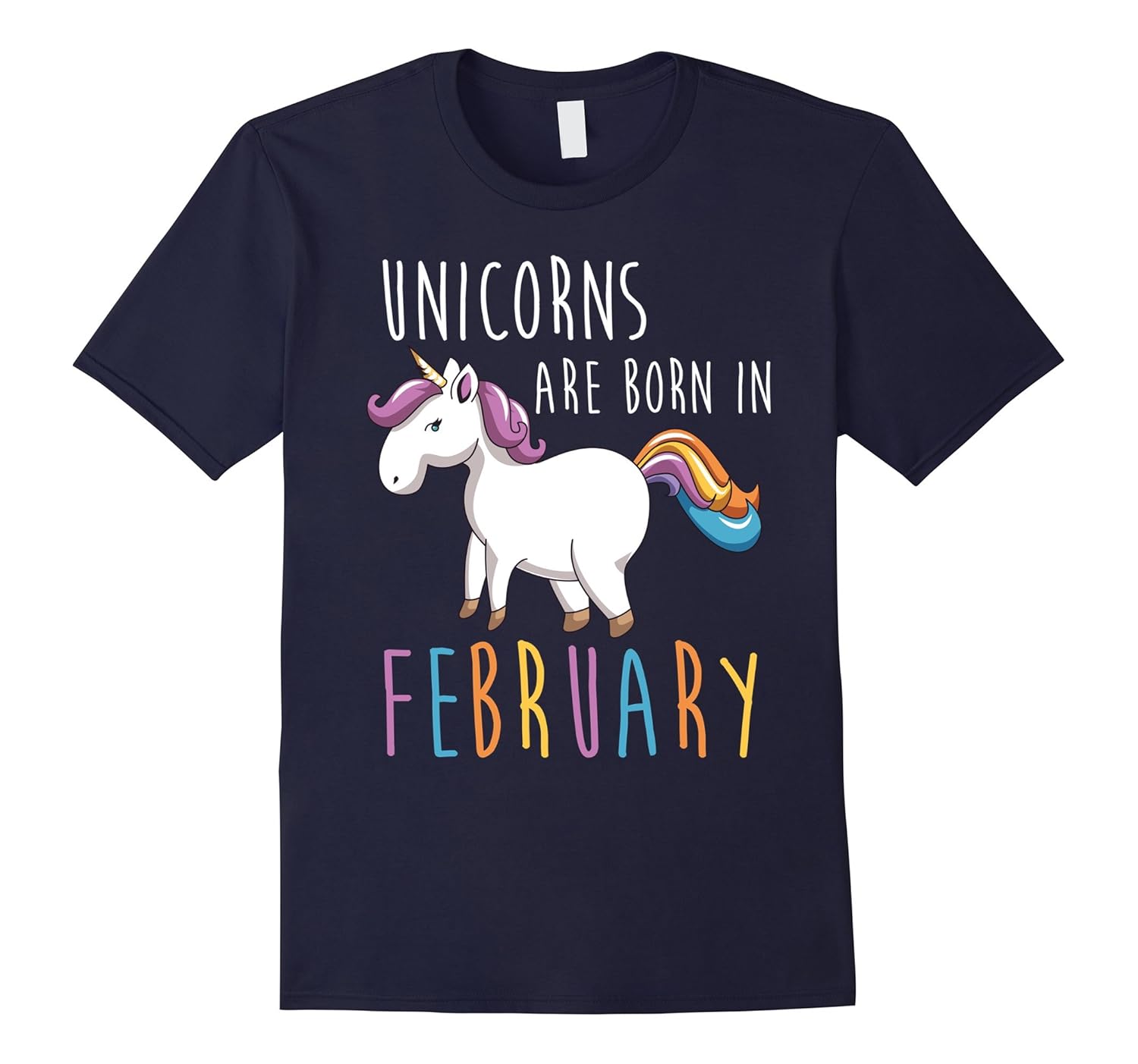 Unicorn Are Born in February (unicorn clothing for girls)-Rose