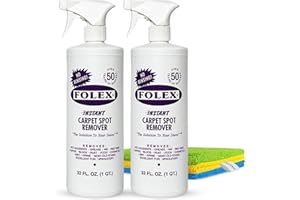 Nestrov Carpet Stain Remover Bundle. Includes Two-32 Oz Folex Instant Carpet Spot Remover and 3 Reusable Microfiber Cleaning Towels. Handy Stain Remover Spray Great for Cleaning Stains & More!