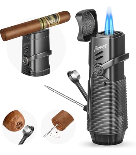 machine gun cigarette lighter 11" Holder and unique Christmas gift appeal for husbands and men. Gun-Shaped Automatic Mechanical Lighter, Anniversary