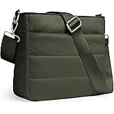 LOTEZAVA Cross Body Purses for Women Lightweight Quilted Puffer Tote Bag Casual Hobo Nylon Shoulder Handbag Travel