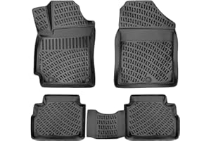 Hyundai Elantra 2017-2020 (No GT Models) Floor Mats 3D Custom Fit Compatible with Hyundai Elantra Rubber Car Mats Laser Measu