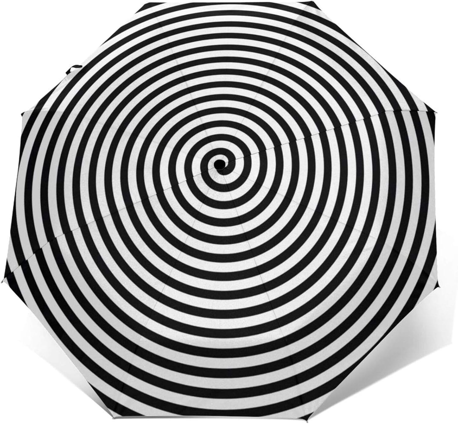 Windproof Travel Folding Umbrella Automatic Hypnotic Hypnosis Spiral