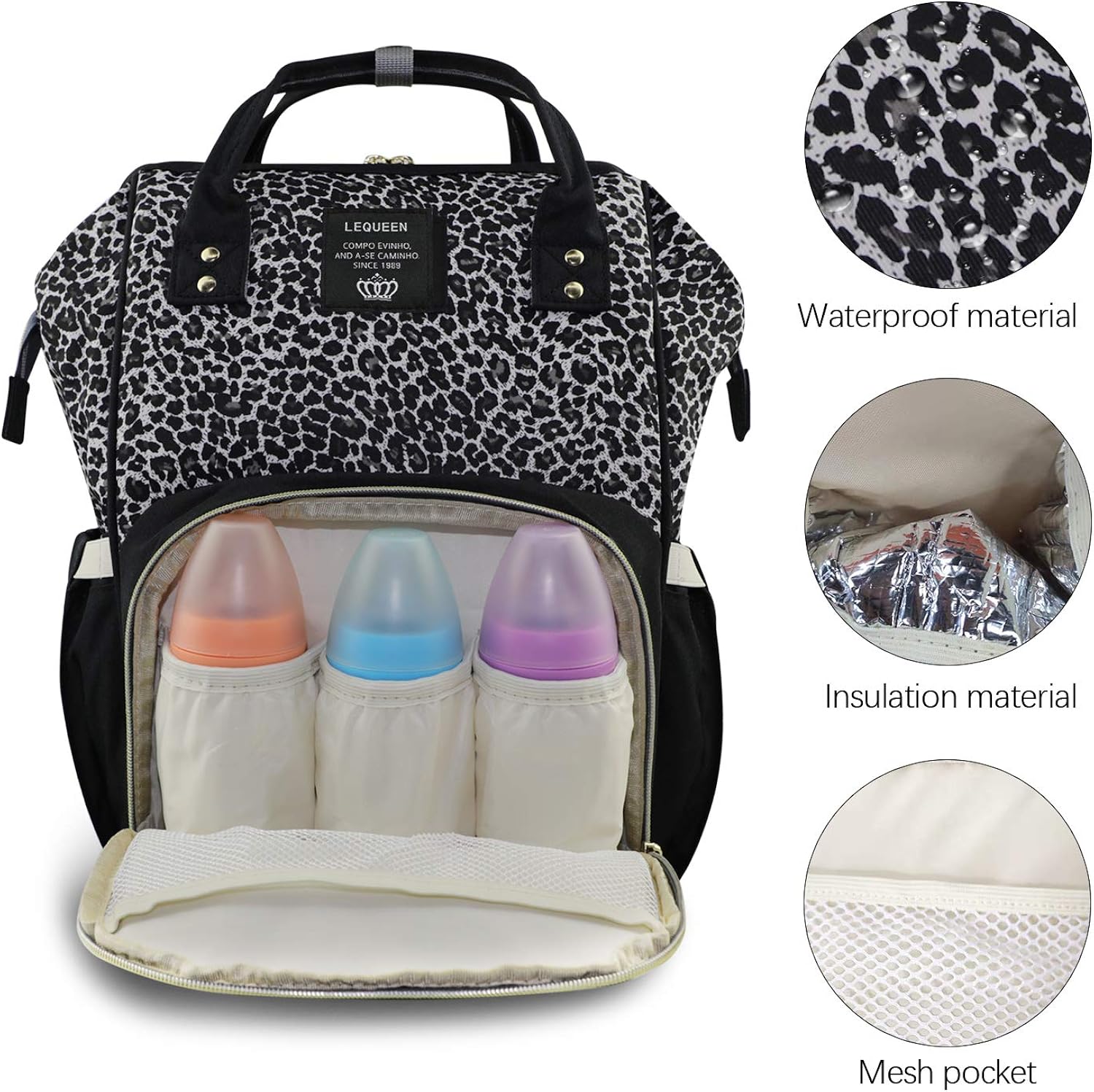leopard diaper bag backpack