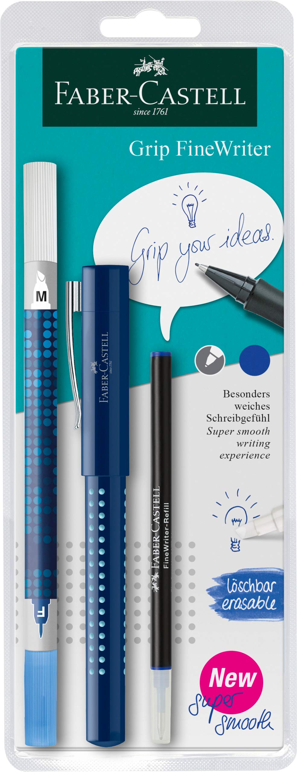 Faber-Castell Grip FineWriter, Ink Eraser and Refill Set