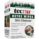 Tecnu Detox Wipes, Poison Ivy Wipes, Large Individual Towelettes Remove Rash-Causing Oil from Skin, Waterless, Also for Oak and Sumac, Camping Essentials, 12 Count (Pack of 2)