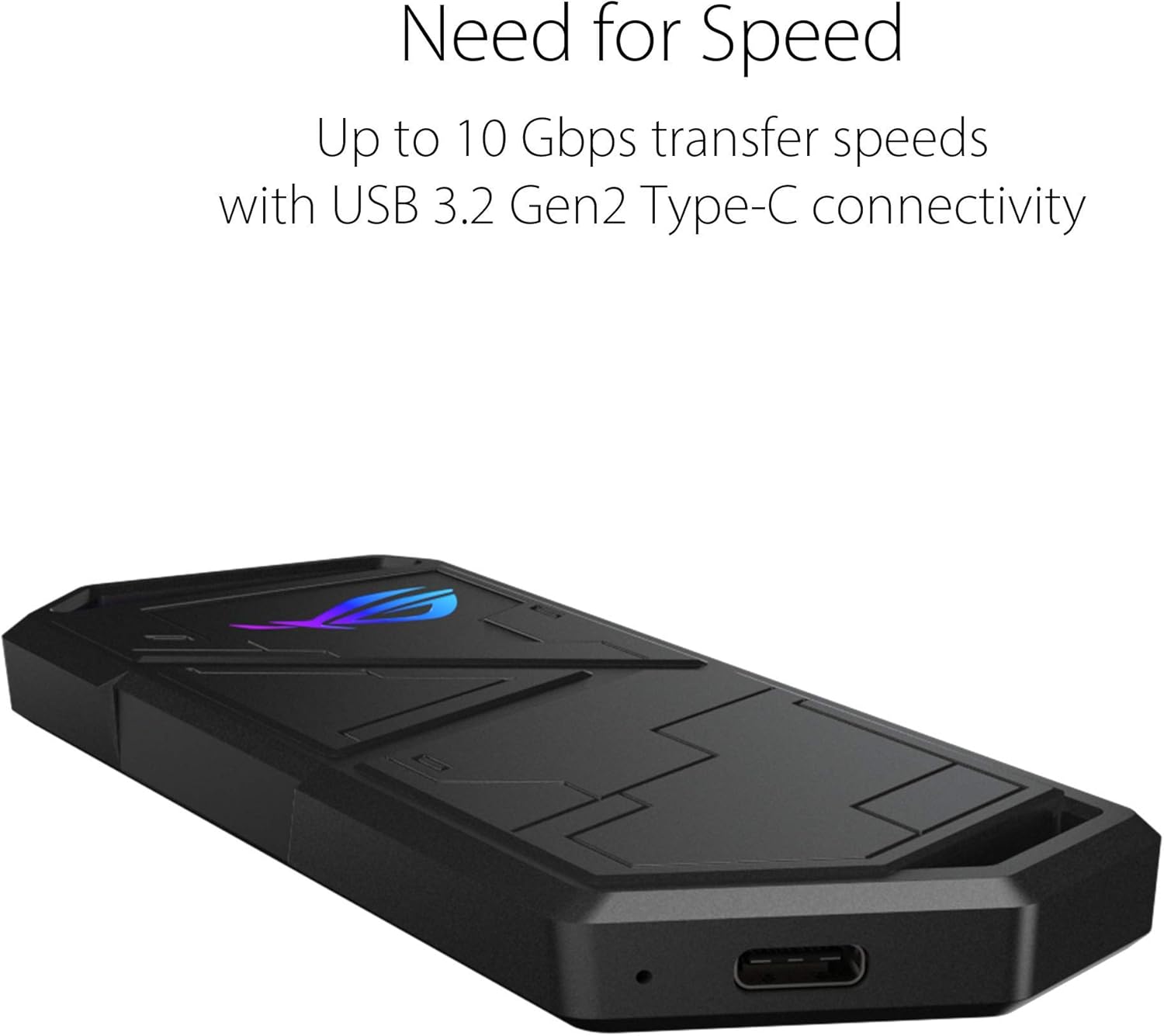 ASUS ROG STRIX Arion Aluminum Alloy M.2 NVMe SSD External Portable Enclosure Case Adapter, USB 3.2 Gen 2 Type-C (10 Gbps), USB-C to C and USB-C to A Cables, Fits PCIe 2280/2260/2242/2230 M Key/B+M Key: Computers & Accessories