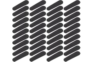 OSOLADY 200pcs Black Silicone Self-Adhesive Anti-Slip Hanger Strips with Fins Non-Skid Grip Pads for Wood