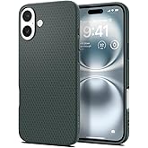 Spigen Liquid Air Designed for iPhone 16 Plus Case [NOT Compatible with MagSafe], [Military-Grade Protection] - Abyss Green