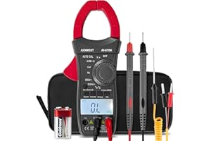 AIOMEST Digital AC DC Inrush Current Clamp Multimeter, 6000 Counts TRMS Auto Range DMM Meter for AC/DC Volt Amp Ohm Temp Duty Hz, Multi-Tester for Voltage Current Resistance Capacitance AI-570N