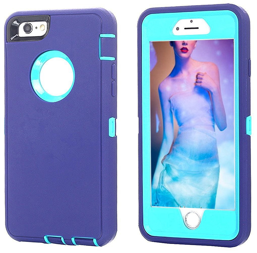 Photo 1 of AICase for iPhone 7/8/SE 2020, Rugged Heavy Duty Drop Protection Case, Shockproof/Dust Proof Purple