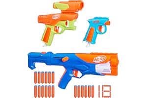 Nerf N Series Gear Up Pack, 3X Blasters, 18 Nerf N1 Darts, Kids Gifts, Outdoor Games, Ages 8+