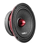 DS18 PRO-X6BM Loudspeaker - 6.5", Midrange, Red Aluminum Bullet, 500W Max, 250W RMS, 8 Ohms - Premium Quality Audio Door Speakers for Car or Truck Stereo Sound System (1 Speaker)