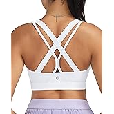 RUNNING GIRL Sports Bras for Women,Seamless Strappy Sports Bra High Support Crisscross Back with Removable Pads