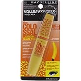 Maybelline New York Volume Express Colossal Cat Eyes Washable Mascara, Glam Black, 0.31 Fl Oz