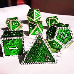HAOMEJA Dragon Metal DND Dice Set D&D Dice Dungeons