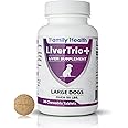 LiverTrio+ Comprehensive Liver Support Supplement for Large Dogs. Flavorful Chewable Tablets Combining Same, SPC, Silybin A+B, + Glutathione 30Ct (Large)