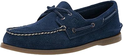 sperry navy blue boat shoes