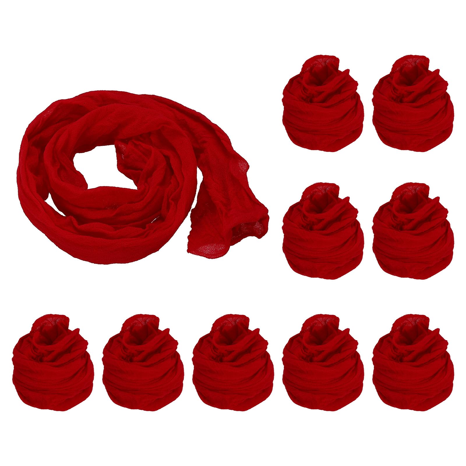 PATIKIL Nylon Stockings DIY Flower, 10Pcs Stocking Flower Fabric Material Tensile Silk Stocking Flowers for DIY Flower Making Wedding Crafts Home Decoration, Dark Red