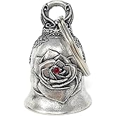 Bravo Bells Rose Diamond Bell - Biker Bell Accessory or Key Chain for Good Luck on The Road