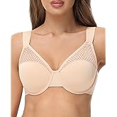 Plusfreeee Minimizer Bras for Women Full Coverage Plus Size T-Shirt Bra with Underwire Support for Heavy Breast