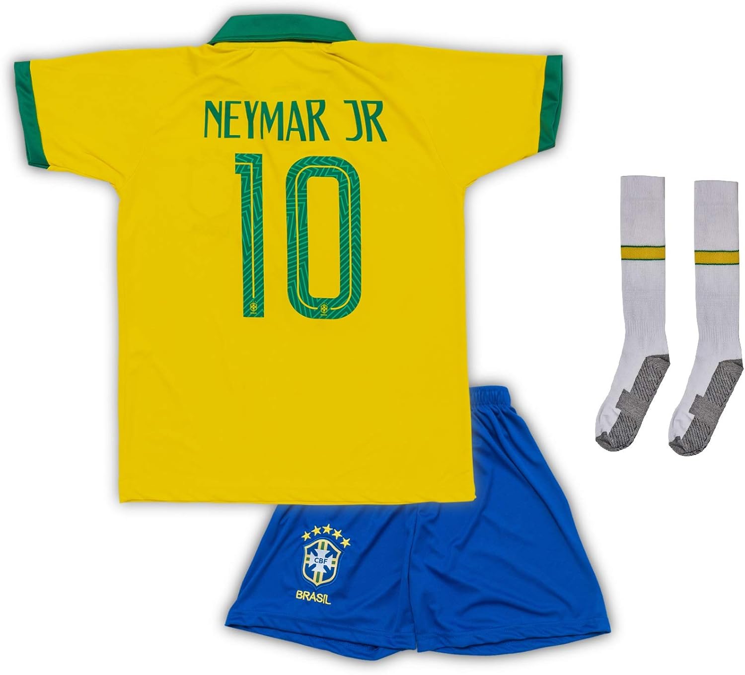 Brazil Kids Jersey Neymar Home/Away, With Short and Socks, For Children: Buy Online at Best 
