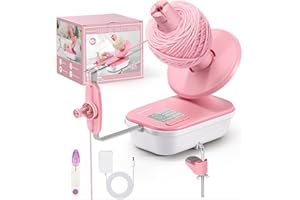 DOUBLECARE Electric Yarn Winder, 2025 Upgrade High-Speed Automatic Yarn Ball Winder with 3 Adjustable Gears, 4-10oz Large Capacity Yarn Spinner for Knitting & Crocheting, Pink Gift for Craft Lovers
