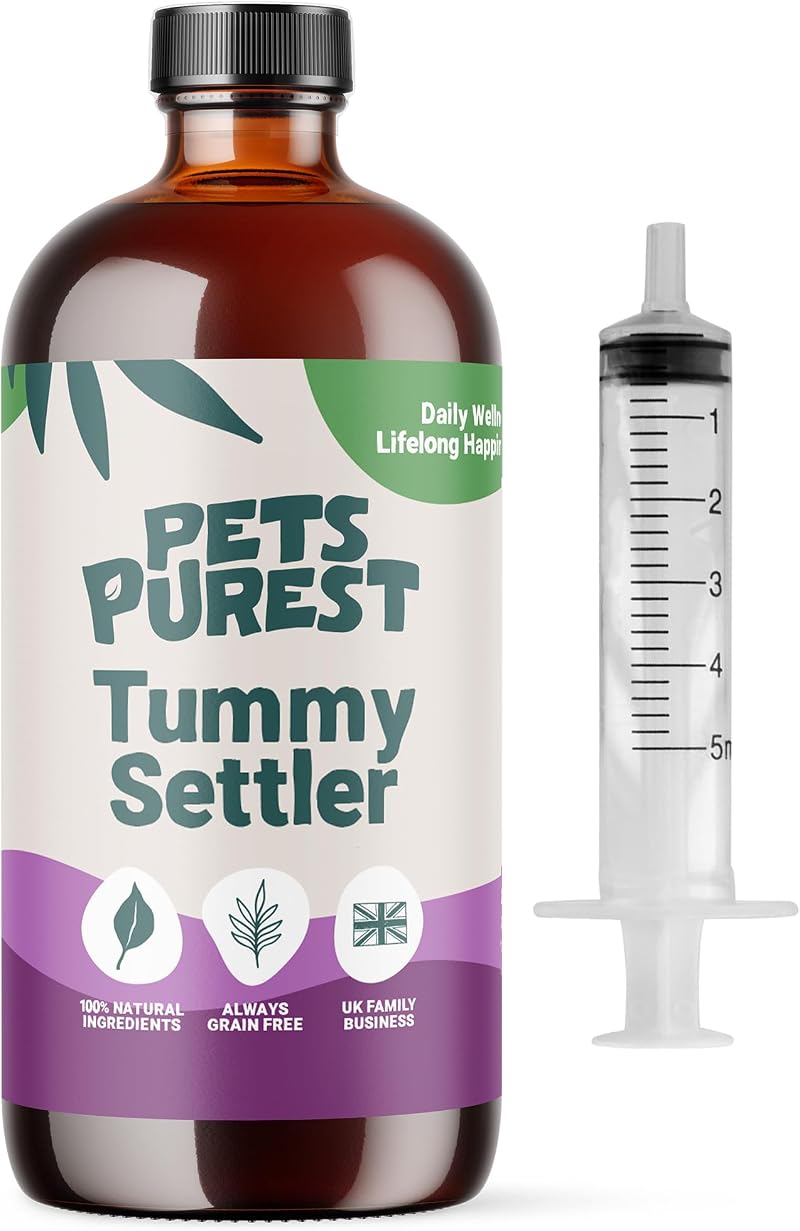 Pets Purest Tummy Settler for Dogs Cats 250 ml Liquid Digestive Support
