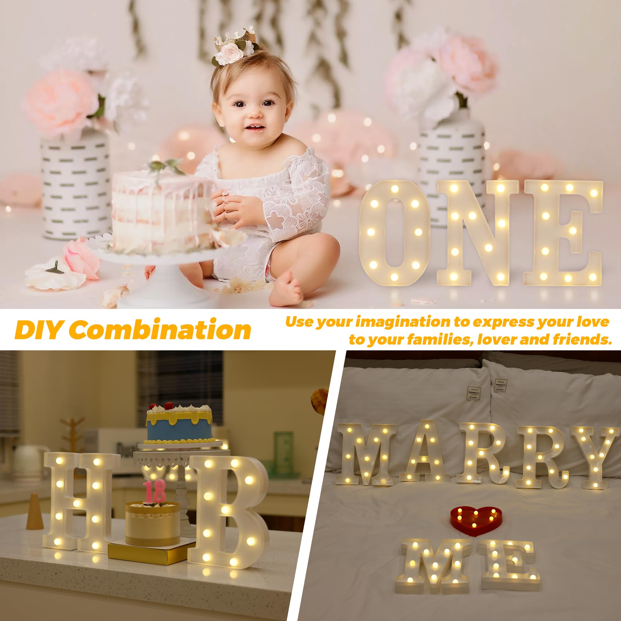 TRONSBOO LED Marquee Sign Light Up