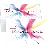 RXBC2011 Thank you card for your support cards business packaging customer appreciation notes 3.5x2 inches pack of 100 colorful