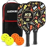 DUJORM Pickleball Paddles, USAPA Approved Fiberglass Surface Pickleball Set with 2 Paddles and 4 Balls, Pickleball Paddles Set ​for Men Women with Carring Bag