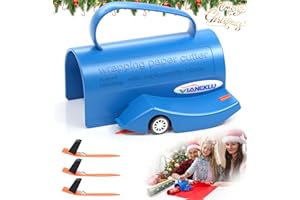 VIANEKLU Wrapping Paper Cutter | Paper Cutter Slider | Gift Wrap Cutter | Christmas Paper Cutter | Includes 3 Replaceable Blades Gift Wrap Cutter Tool for Birthdays,Holidays,Party,Baby Shower,Summer Parties