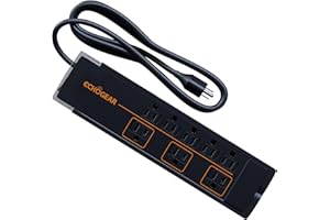 ECHOGEAR ShockBlocker 8 Outlet Surge Protector Power Strip - Slim Design Can Power & Protect Your Entire TV, Office, Or Gaming Setup - Advanced Surge Suppressor with 3420 Joules of Protection