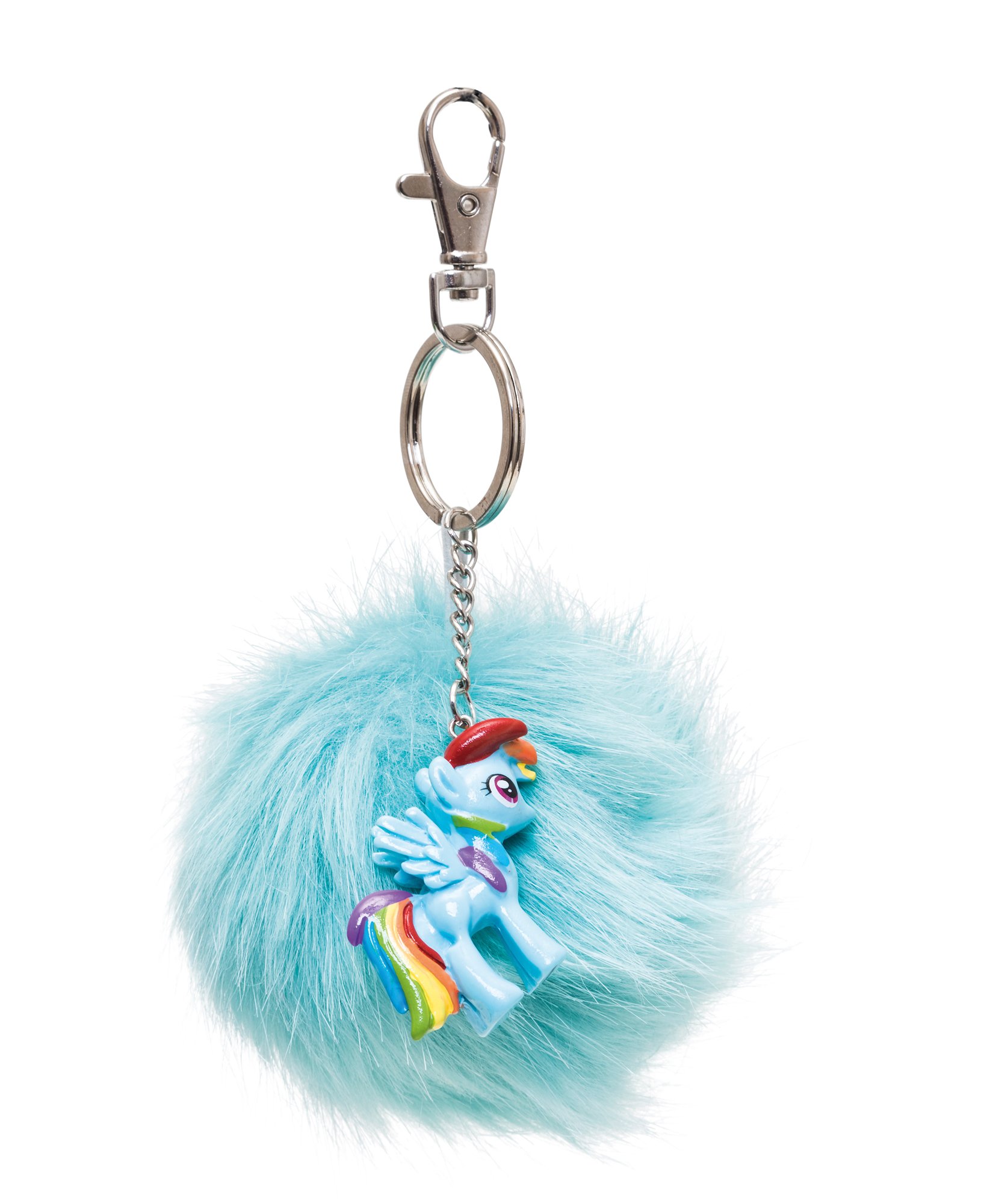 Joy Toy 95984 My Little Pony Key Chain with Pouch and 3D Rainbow Dash Figure, 7 cm