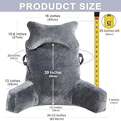 Reading Pillow-Bed Rest Pillow with Detachable Neck