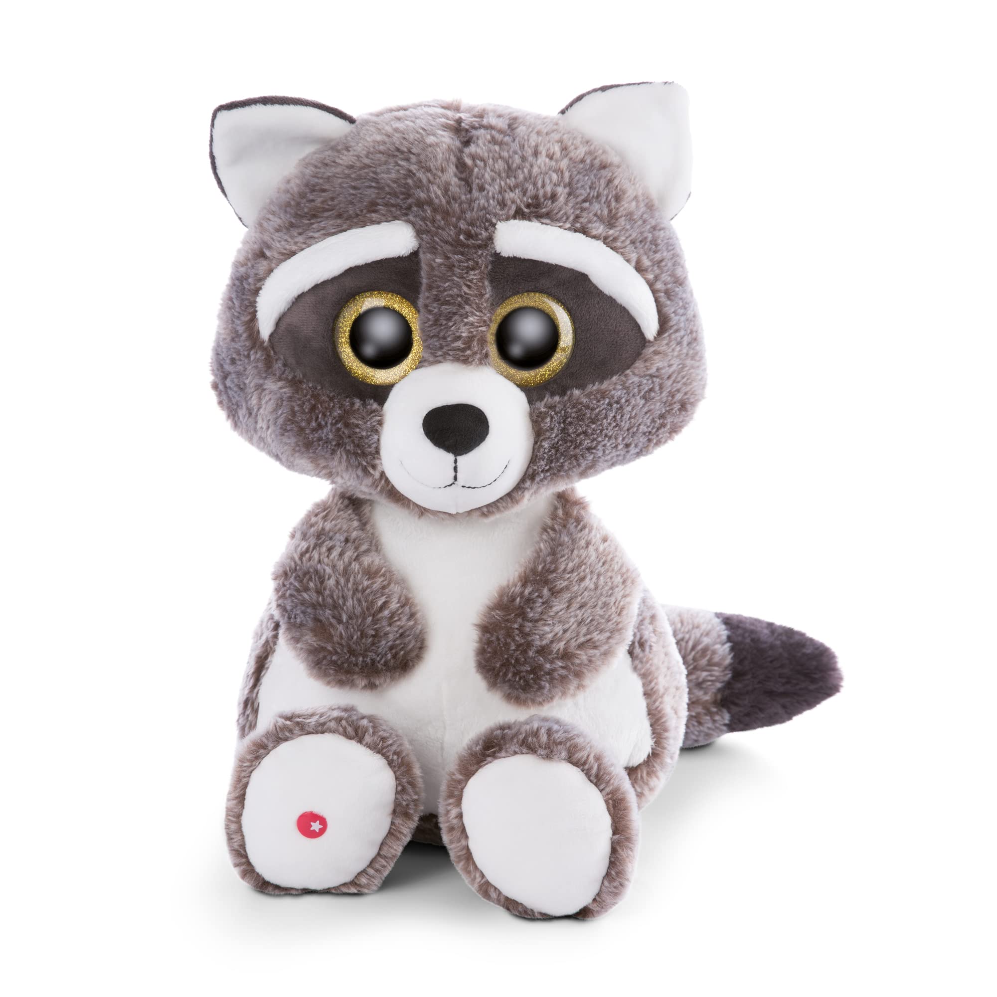 NICI Glubschis: The Original - Glubschis Raccoon Clooney 45 cm – Stuffed animal raccoons with big, glittery eyes – Fluffy soft toys for cuddly toy lovers