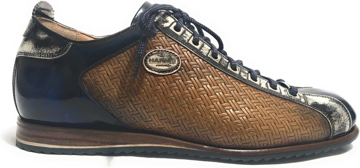 Harris Scarpe Uomo Sneaker Intreccio Kabul Marrone/Blu Shade/Grigio